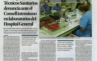 COPTESSCV Denuncia ante el Consell Intrusismo en el Hospital General