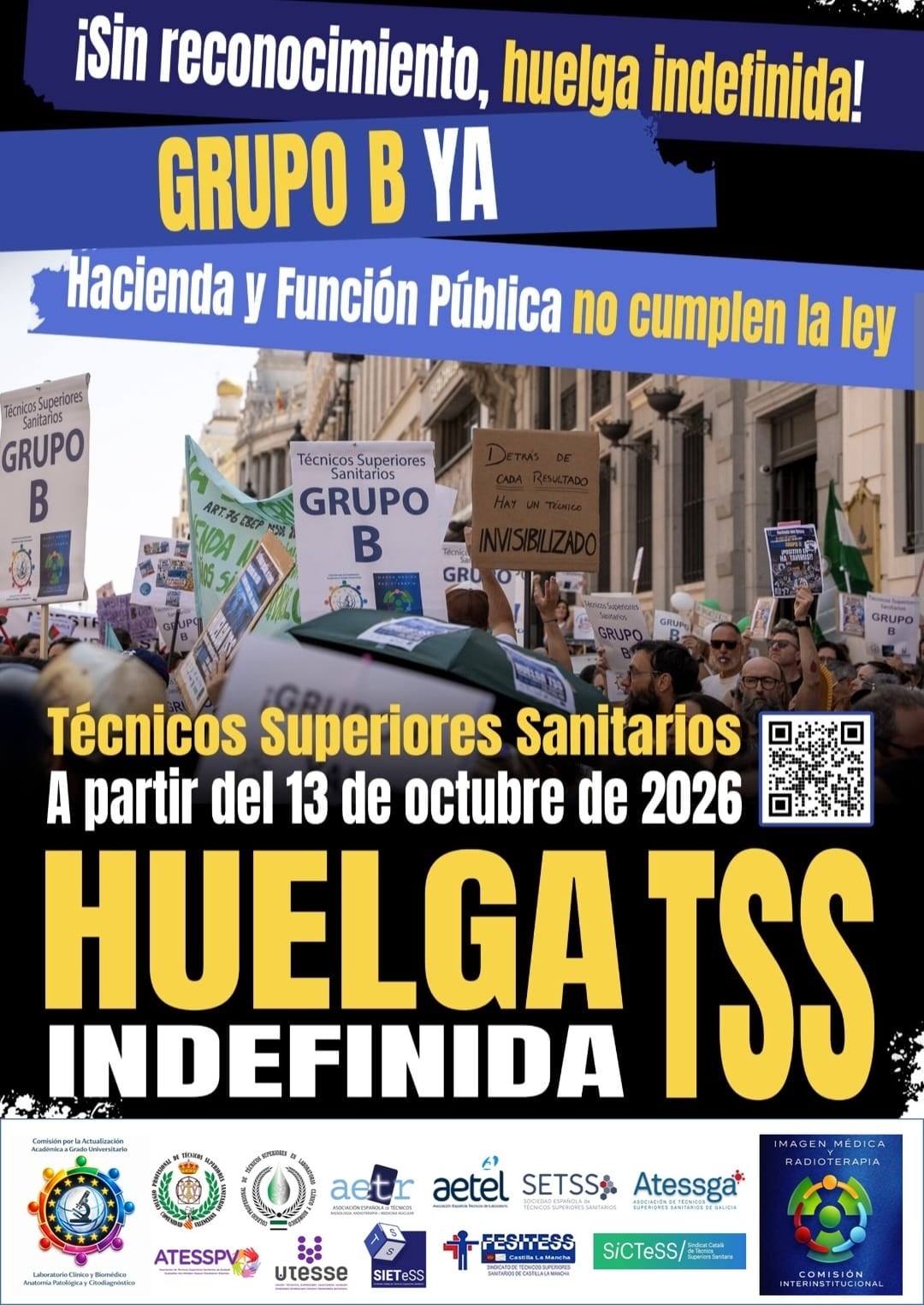 Cartel huelga 13 de octubre 2026